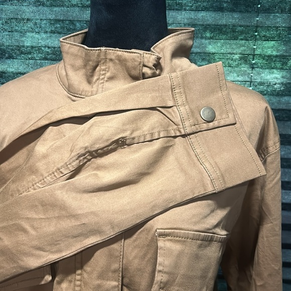 Sanctuary Women’s Brown Drawstring Waist Armstrong Crop Utility Jacket XL NWT - Picture 6 of 9